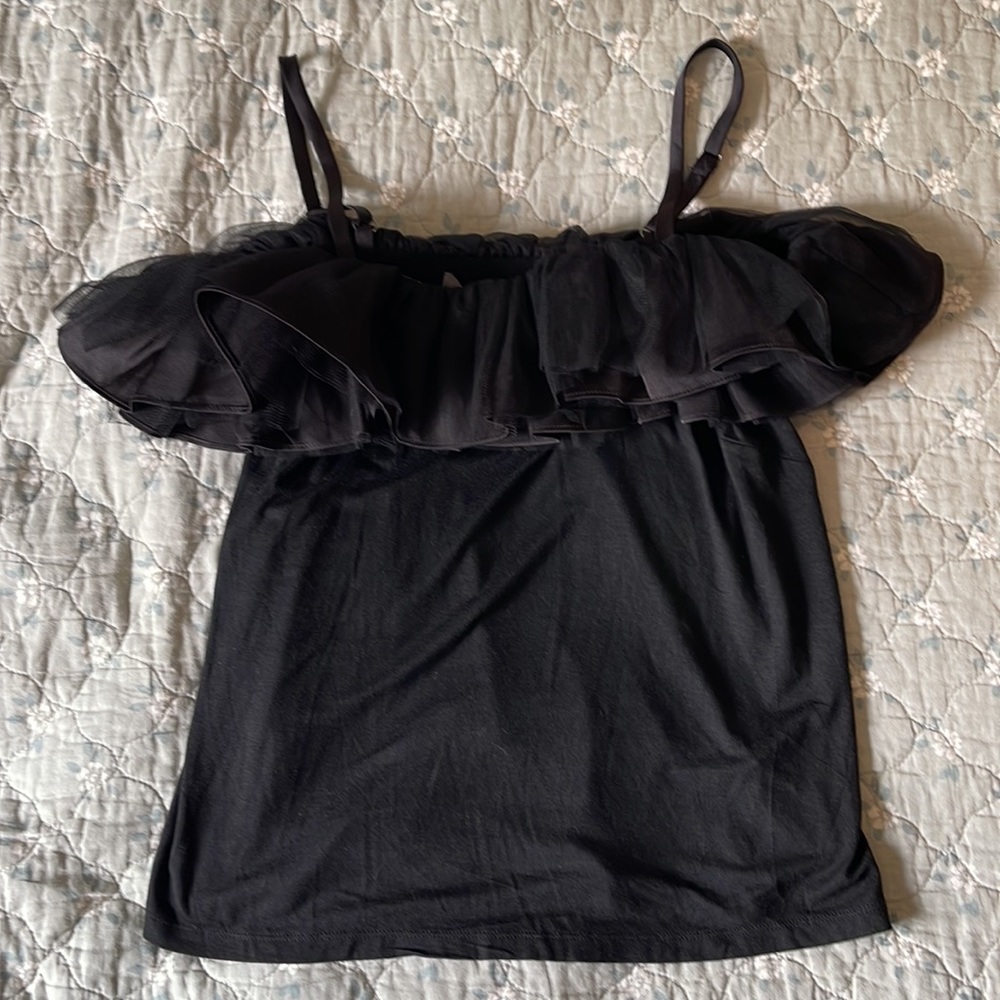 Anthropologie Sunday in Brooklyn black tank small